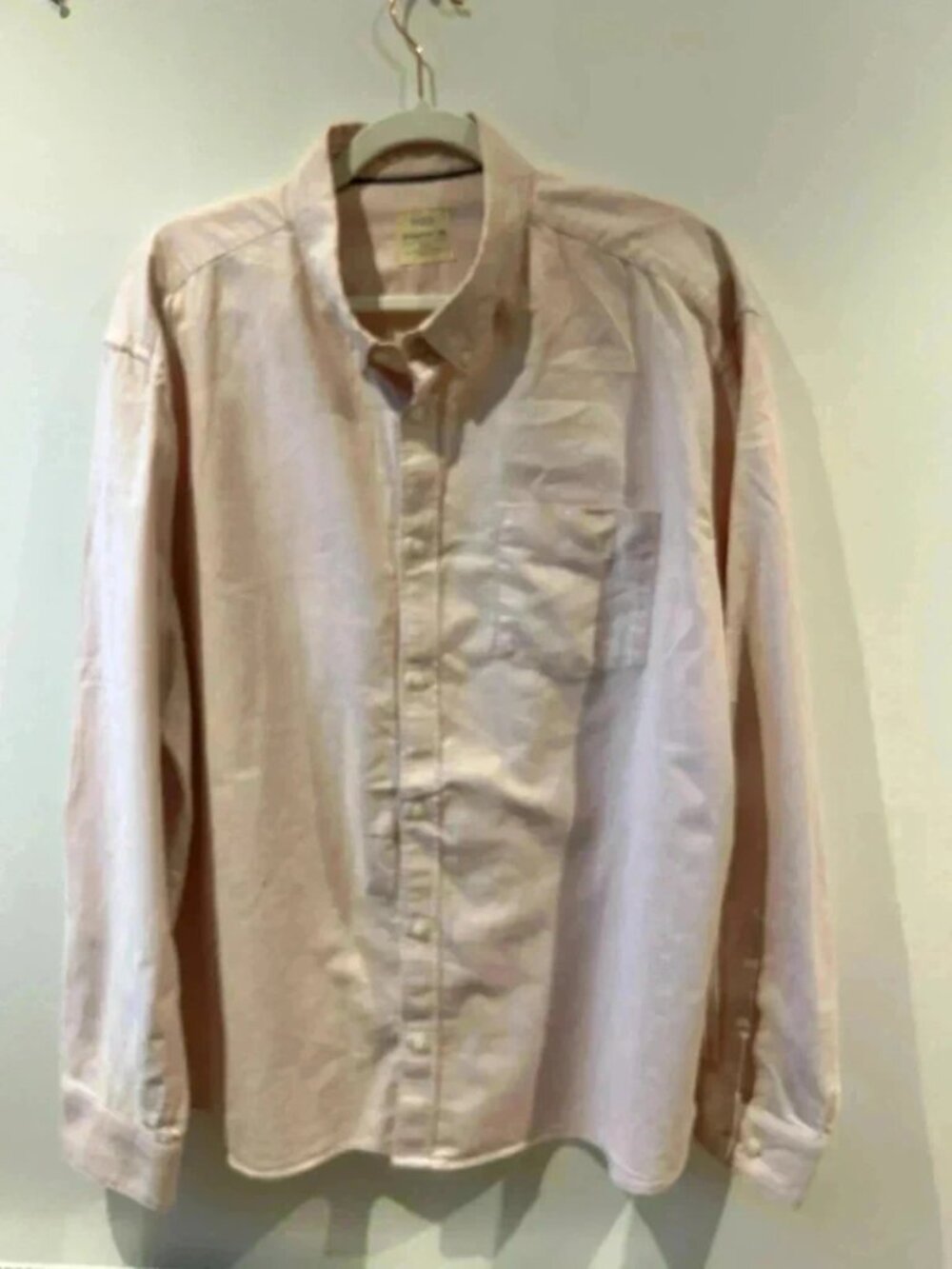M&S mens pink cotton shirt Size XXL
